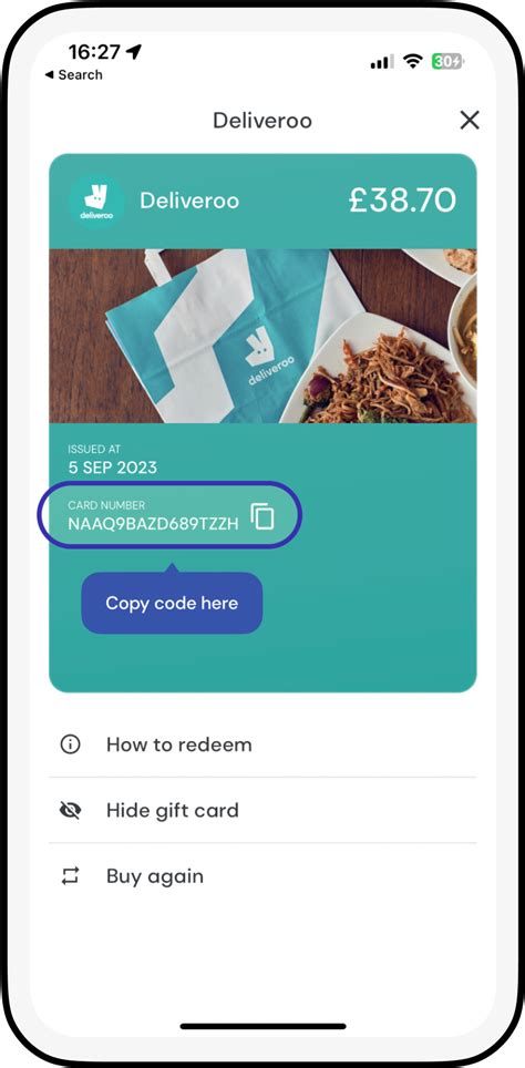 deliveroo smart card|how to redeem deliveryoo gift card.